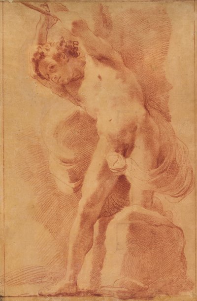 Male Nude Study by Ubaldo Gandolfi